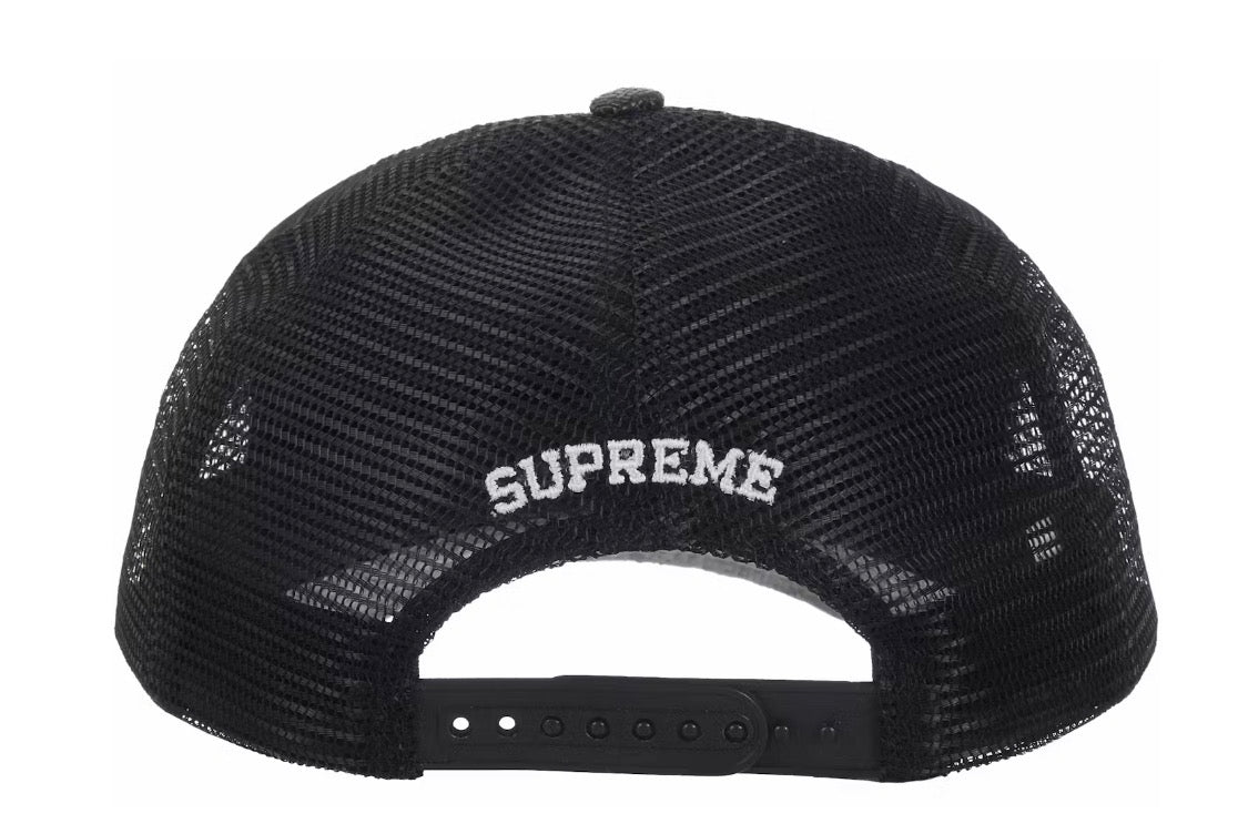 Supreme Raffia Mesh Back 5-Panel (BLACK)