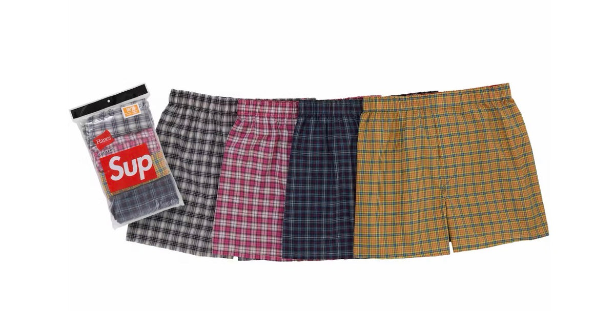 Supreme Hanes Plaid Boxers (4 Pack) ‘Multicolor’