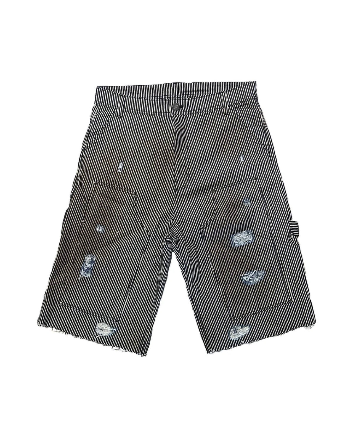Lonechryst Coffee Stained Pinstripe Jorts – Size 30 (Brand New)