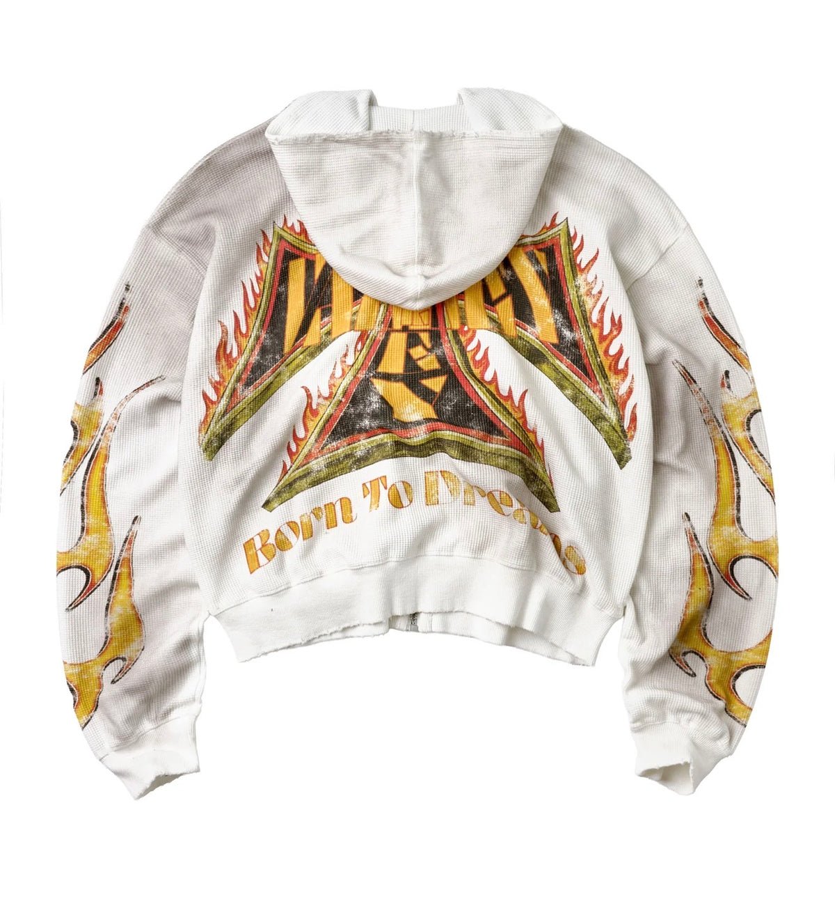 Vale Forever Reborn Waffle Zip Up - Washed White