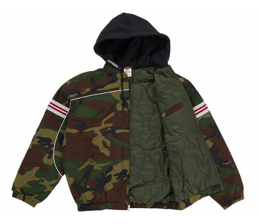 Supreme x Nike Nylon Hooded Jacket - Woodland Camo - Medium