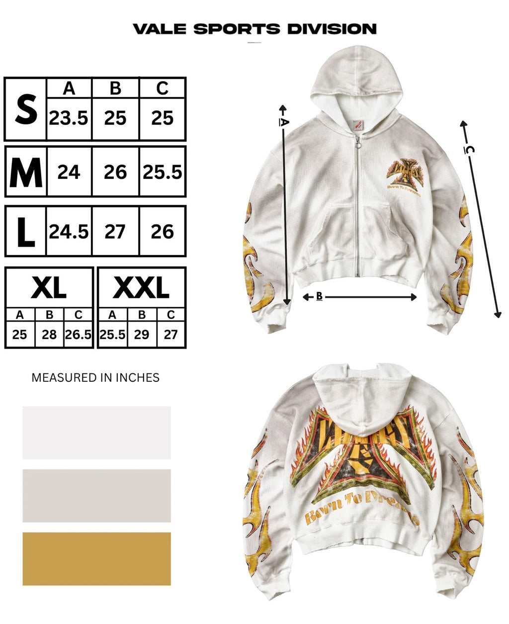 Vale Forever Reborn Waffle Zip Up - Washed White