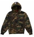 Supreme Patches Zip Up Hooded Sweatshirt - Woodland Camo (XLarge)