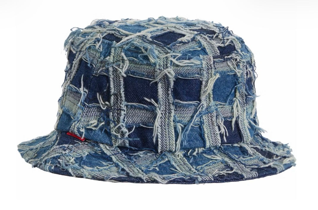 Supreme Frayed Patchwork Denim Crusher - Washed Blue -S/M (Pre-Owned)