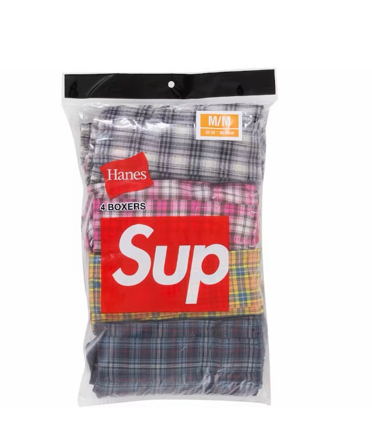 Supreme Hanes Plaid Boxers (4 Pack) ‘Multicolor’