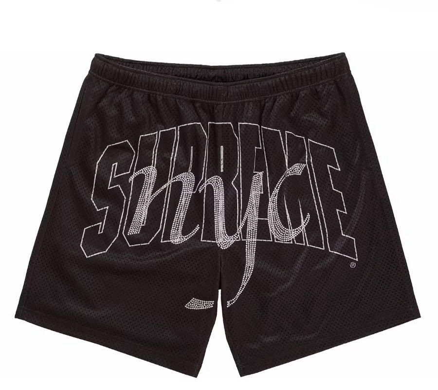 Supreme Rhinestone Mesh Short Black