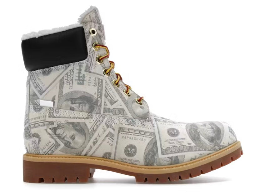 Supreme x MM6 Maison Margiela Timberland 6" Premium Waterproof Boot "$100 Bills"
