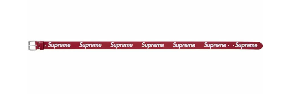 Supreme Repeat Leather Belt (FW25)(RED)