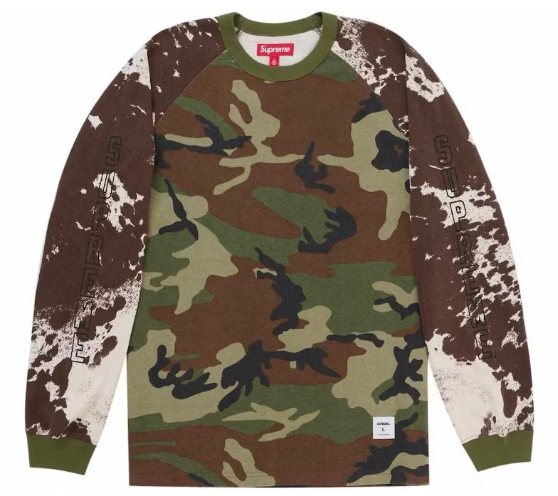 Supreme Wildlife Camo Raglan L/S Top - Woodland Camo - Medium