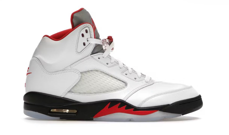 Jordan 5 Retro "Fire Red Silver Tongue" (2020) - Men's Size 9 (New)