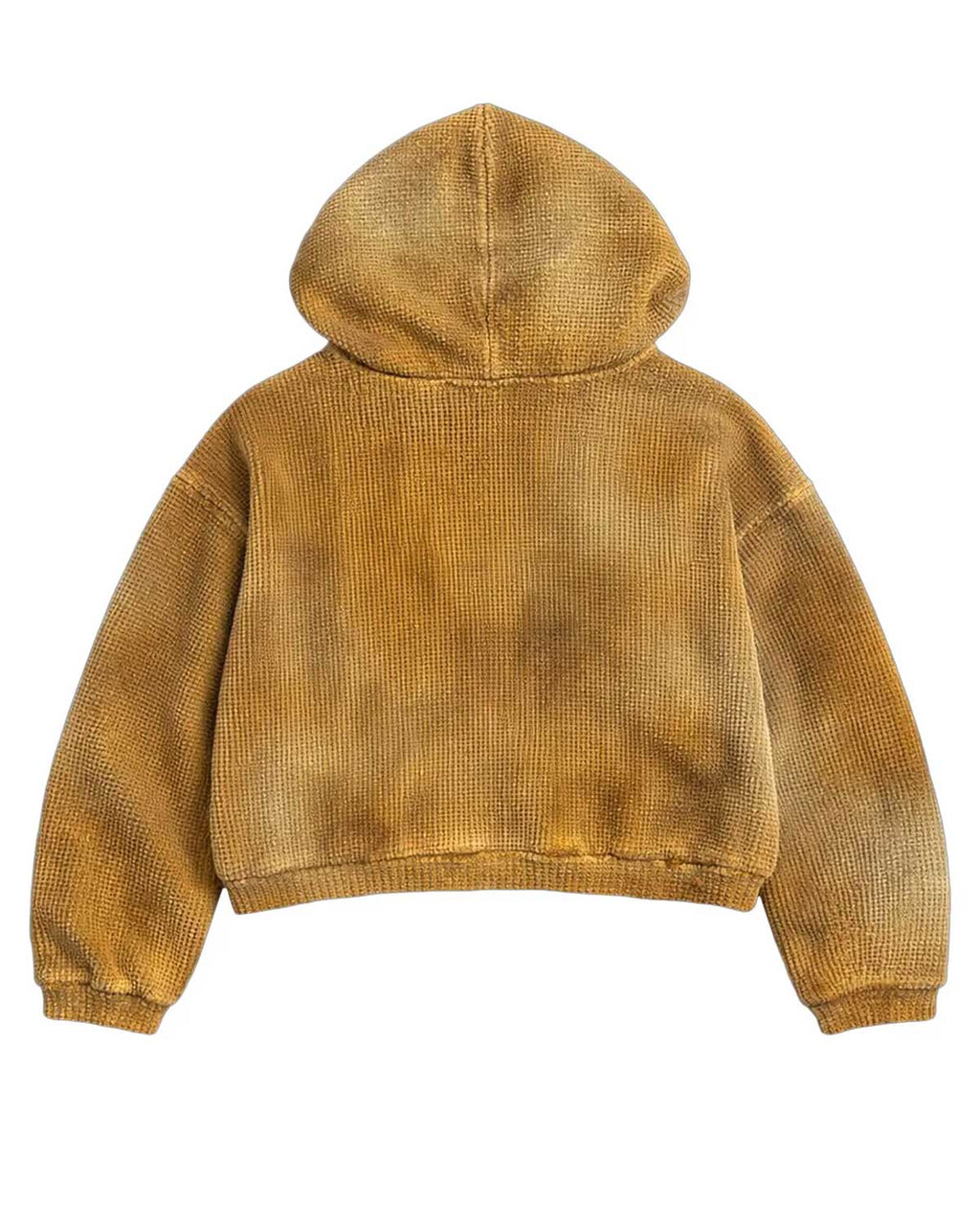 GOLD+VINTAGE GALLERY RASPBERRY HILLS 'DISTRESSED' WAFFLE THERMAL ZIP-UP