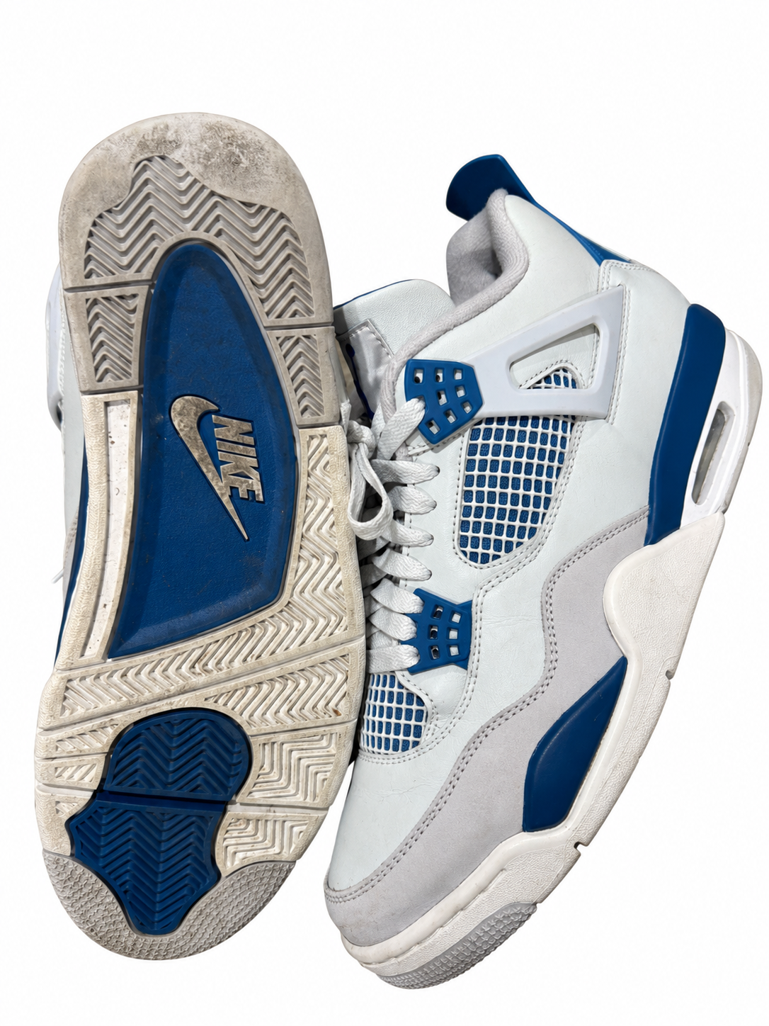 Jordan 4 Retro "Military Blue" (2024) - Men's Size 9 (Pre-Owned, OG All)