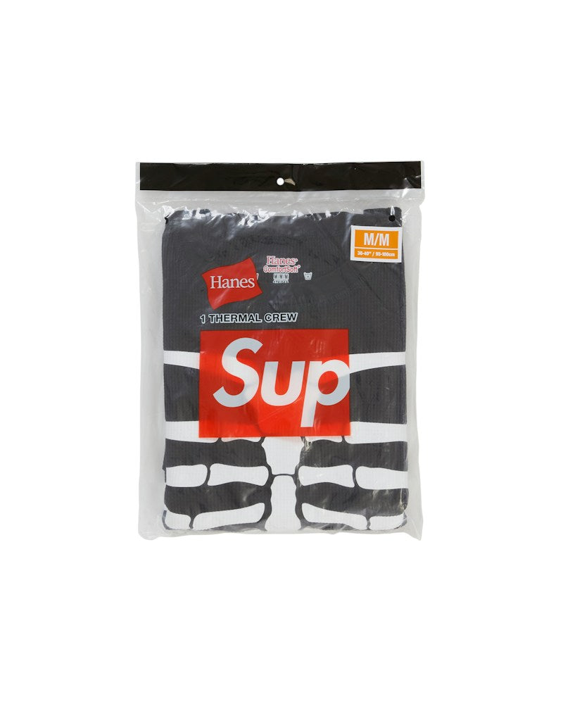 Supreme x Hanes Bones Thermal Crew (1 Pack) - Black