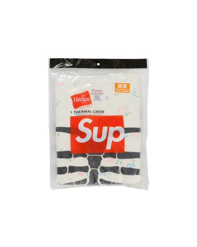 Supreme x Hanes Bones Thermal Crew (1 Pack) - Floral