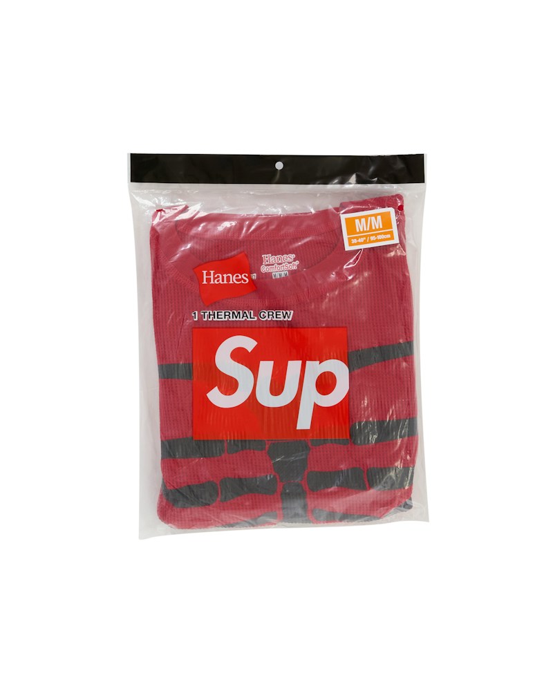 Supreme x Hanes Bones Thermal Crew (1 Pack) - Red
