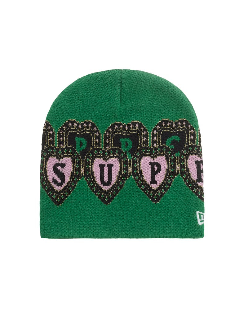 Supreme New Era Hearts Beanie - Green