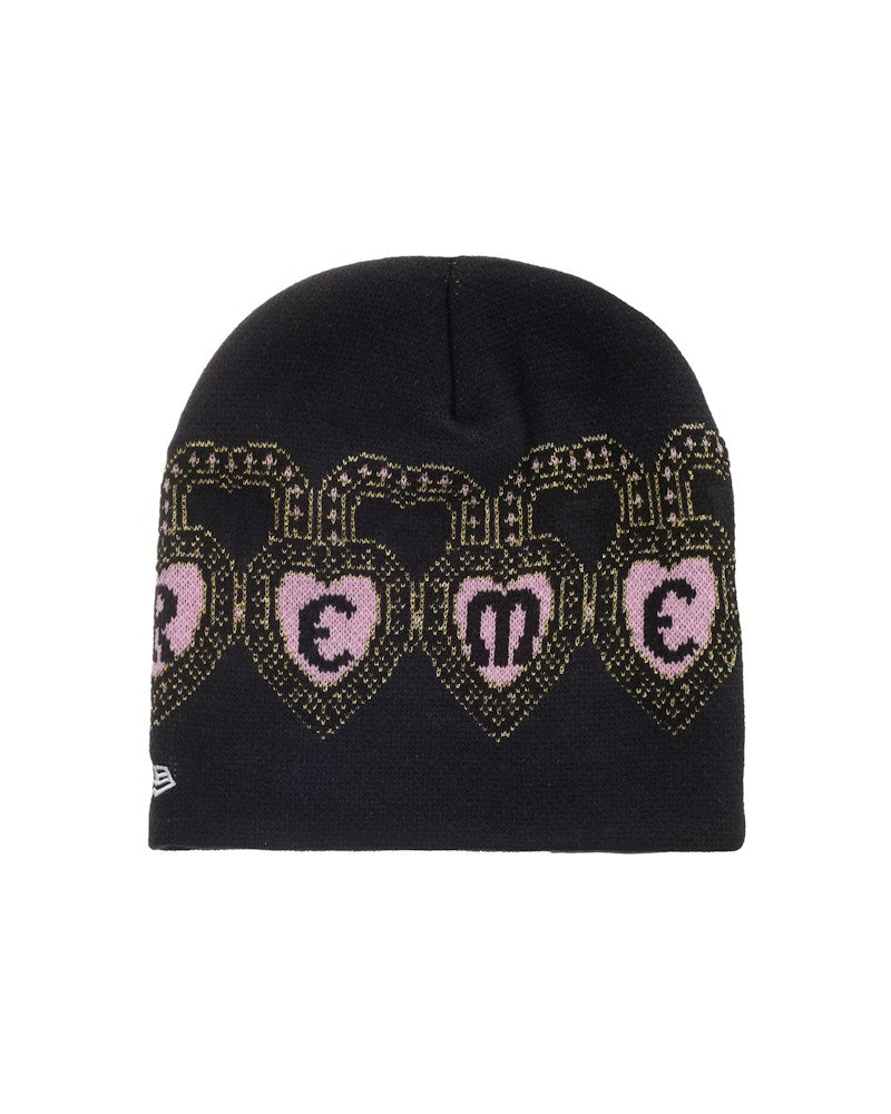 Supreme New Era Hearts Beanie - Navy