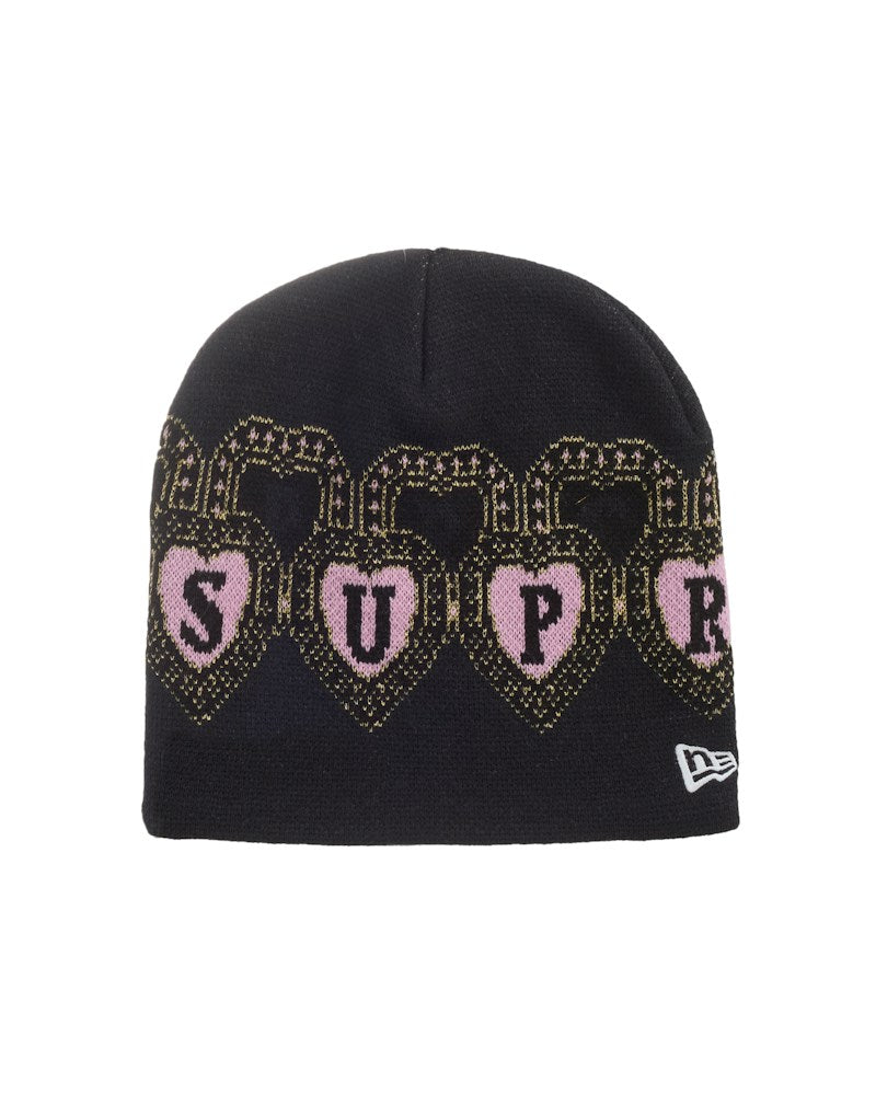 Supreme New Era Hearts Beanie - Navy