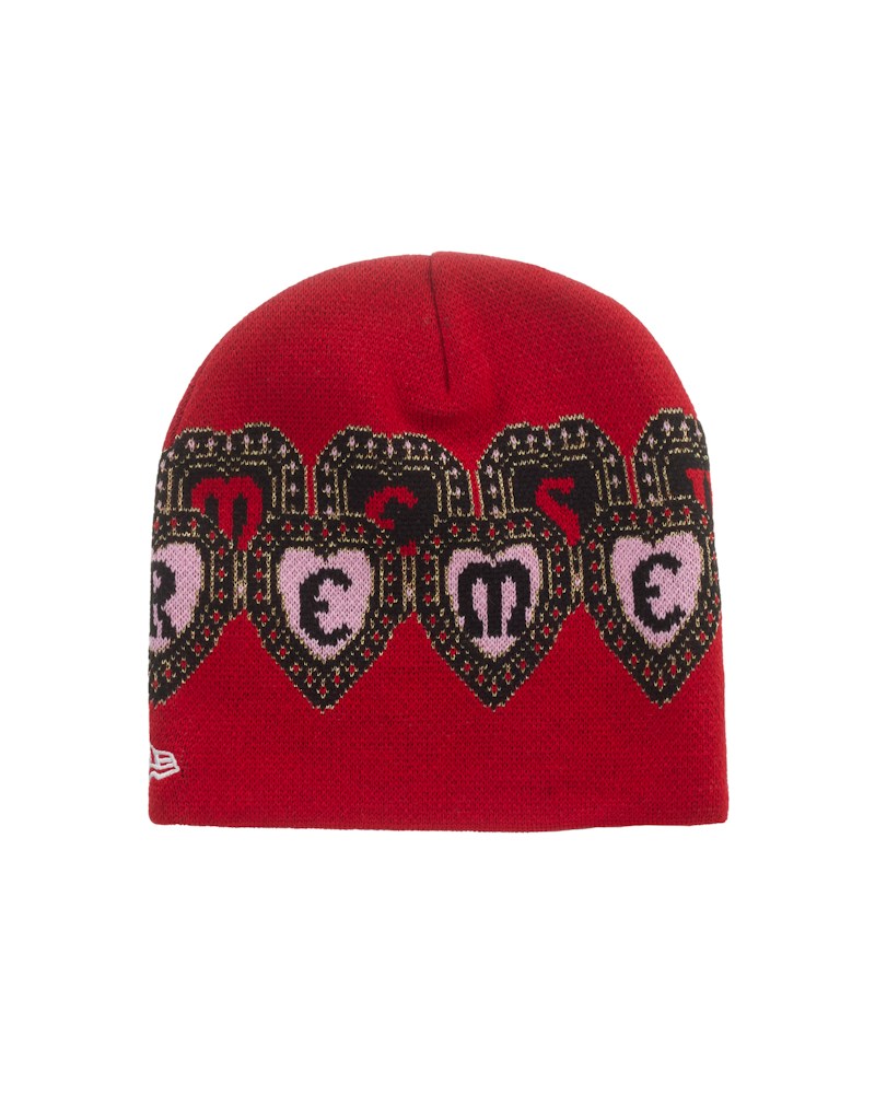 Supreme New Era Hearts Beanie - Red