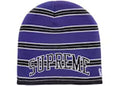 Supreme New Era Stripe Beanie Purple