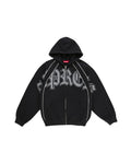 Supreme Paneled Zip Up Hooded Sweatshirt - Black