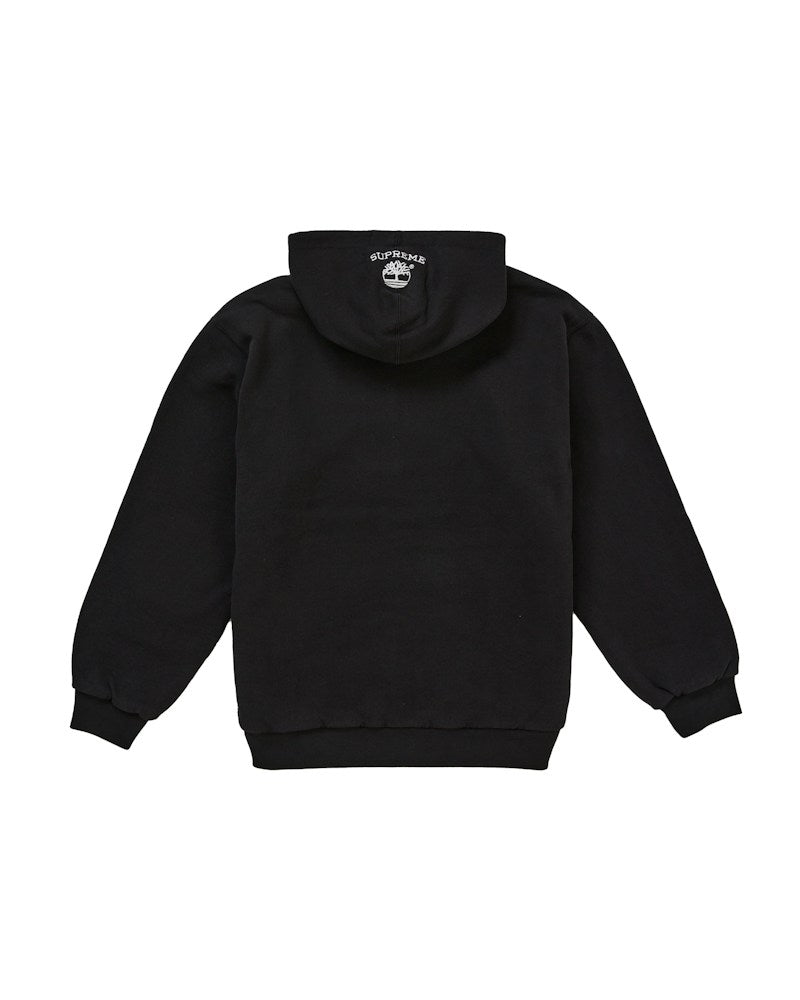 Supreme x Timberland Thermal Lined Zip Up Hooded Sweatshirt Black - detail